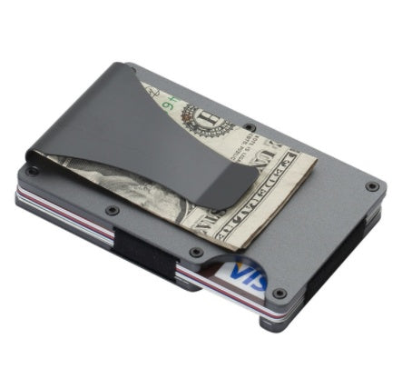 Carbon Fiber Wallet - Aluminum Card Holder with Slim Design